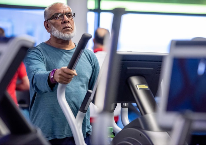 man on treadmill in GM Active gym