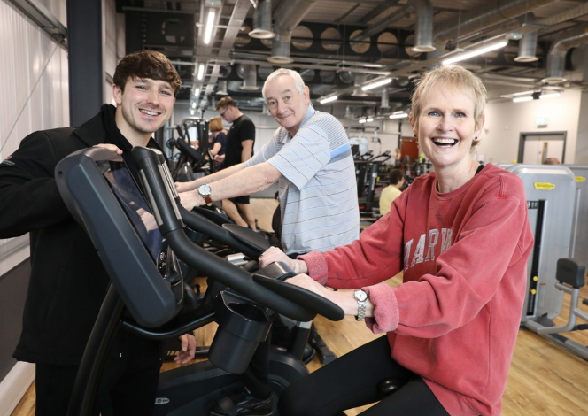 Jack from Prehab4Cancer with 2x Prehab patients in the gym